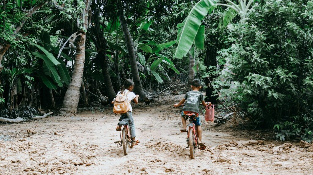 two person riding on bicycle during daytime